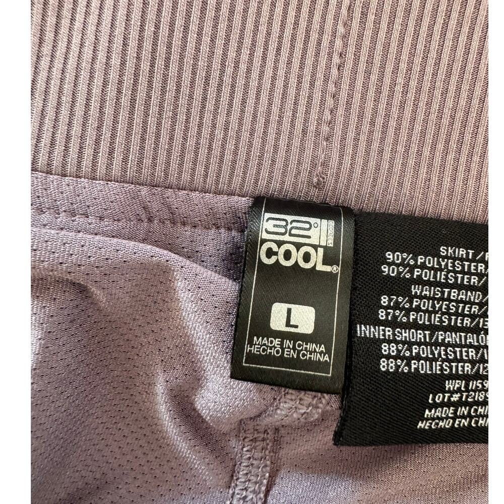 32 Degrees Cool Size Large Womens Skort Purple Polyester Spandex - Picture 2 of 9